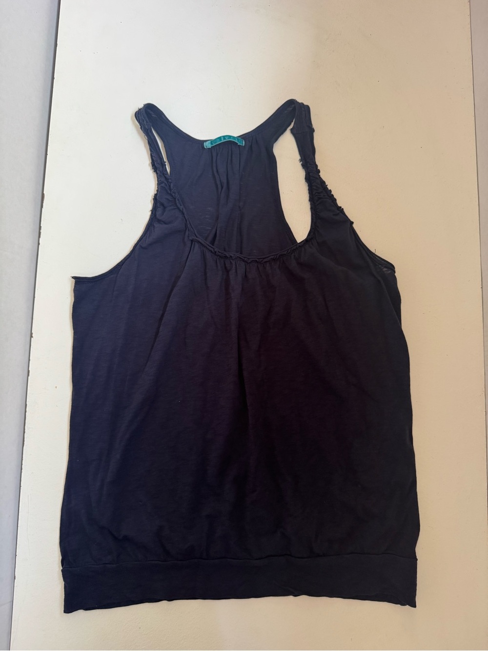 Velvet by Graham & Spencer navy Blue Vintage Slub Tank large